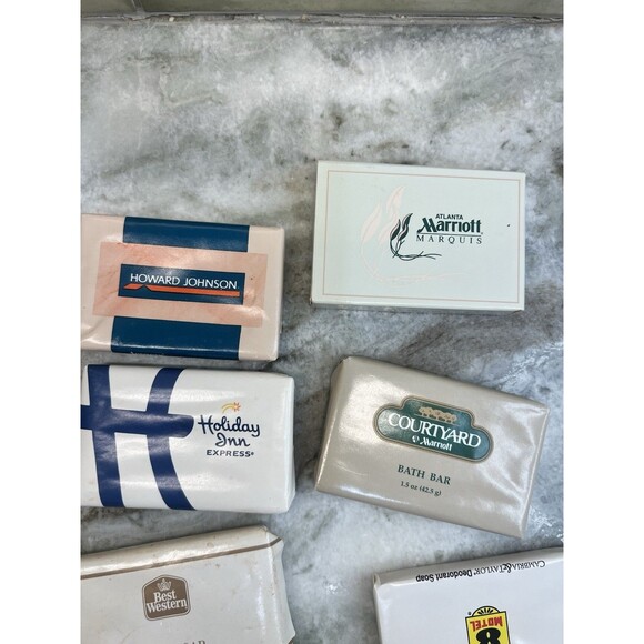 Lot of 15 Hotel/various Brand Travel Size Mini Bar Soaps Americana Vtg / Props - Picture 3 of 6